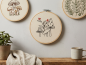 Preview: Pilze Herbst - redwork Stickdatei